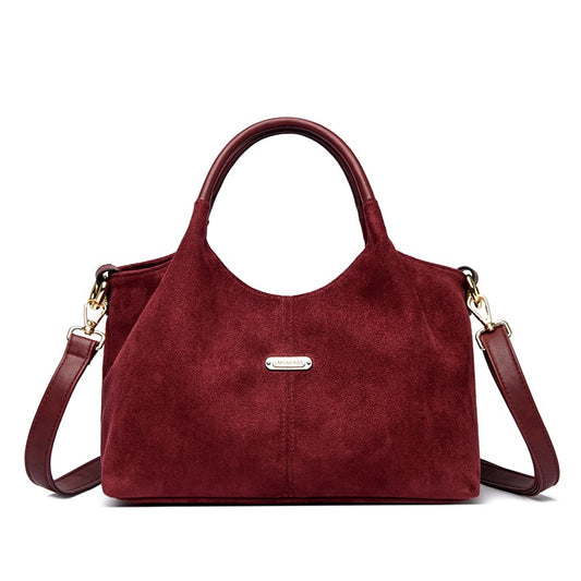 Genuine Brand Suede Handbags Soft Leather High Quality Women Bag Small Casual Female Messenger Shoulder Bag Ladies Crossbody Bag