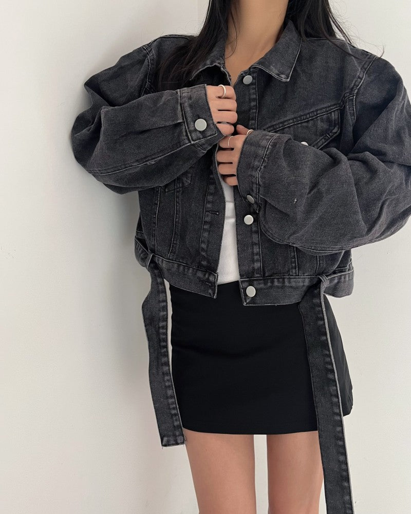 2 colors Women's casual Jean Coats 2025 Spring Women Denim Jacket Long Sleeve cropped Female Girls streetwear(N2418)