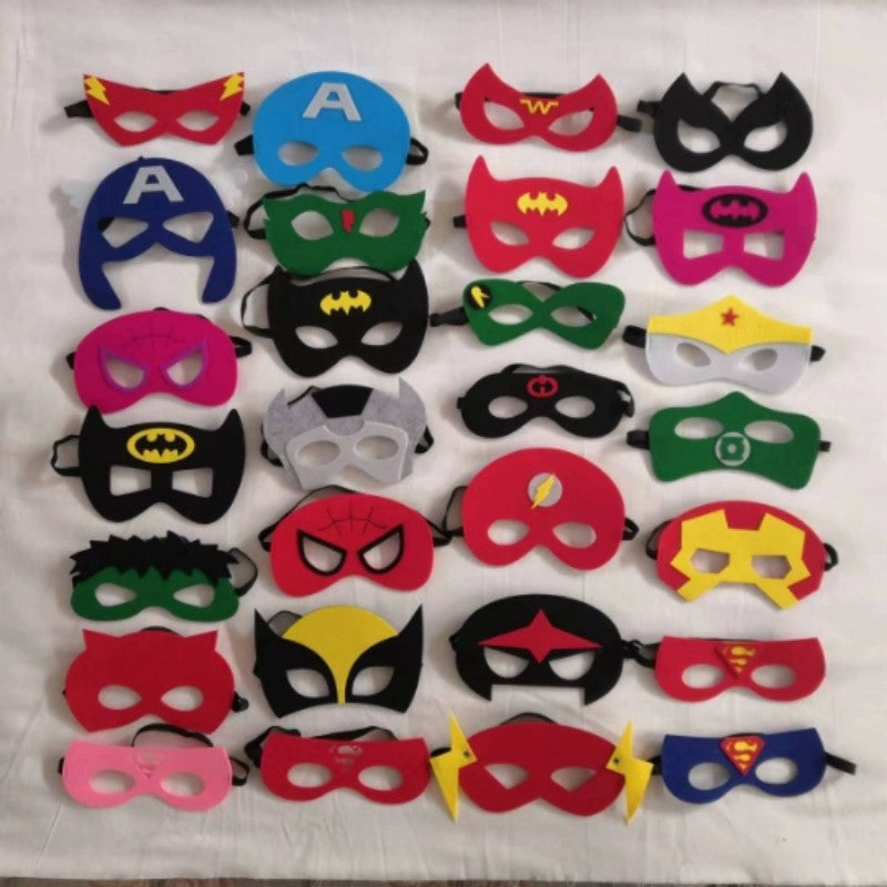 32/28/10 Pcs/Lot Superhero Mask Cosplay Christmas Halloween  Carnival Party Props  Birthday Felt  Masquerade