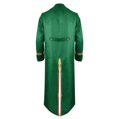 Halloween Costume Men Tuxedo Medieval Vintage Costume Male Mid-Length Punk Vintage Gilt Tuxedo Stage Performance Clothing