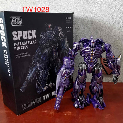 Brinquedo de Transformação BAIWEI TW1028 Shockwave ZS01 SS56 MP29 Guardião do Universo Robô de Deformação Liga Metálica Figura de Ação Modelo de Carro Presente