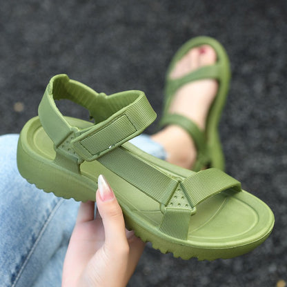 Womens Sandals Fashion Trend Anti-slip Wear-resistant Lightweoght EVA Flat Sandals for Women Outdoor Beach Shoes for Women