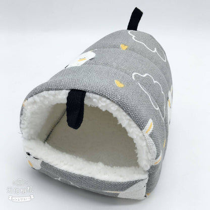 Ninho de Hamster Bolsa de Mel Esquilo Ramo de Flor Brilhante Porquinho-da-índia Porco-da-holanda Gato Longo Suprimentos de Aquecimento de Inverno para Animais de Estimação Gaiolas de Algodão