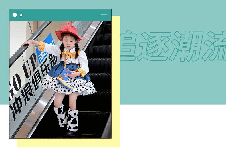 une 1st DayToy Woody, Jessie, and Buzz Lightyear Cosplay Dresses, Halloween Carnival Stage Performance Costumes, Lolita