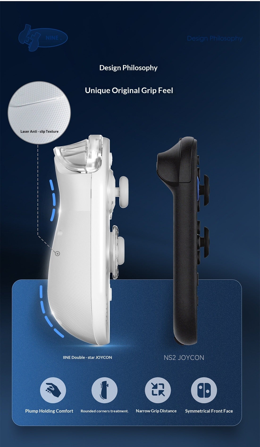 IINE Twin Lumina Wireless Joy-Con for Switch2 Bluetooth One-Tap Wake Up Console Micro Switch Buttons Hall Joystick Gamepad Gifts