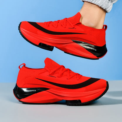 Couple Running Shoes Men Mesh Breathable Comfortable Flat Casual Walking Shoes Lace-up Trendy Outdoor Sneakers for Men Women