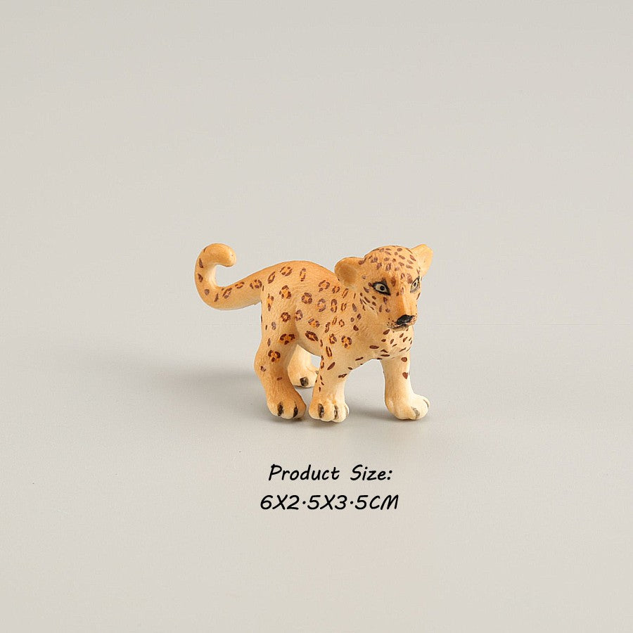 Brinquedos de Figuras de Animais Selvagens Leão Tigre Leopardo Pantera Guepardo Brinquedos de Plástico Animais da Selva Bonecos de Ação Presentes para Crianças