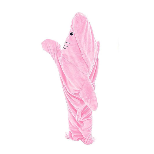 Shark Sleeping Bag Shawl Hooded Flannel Blanket Homewear Clothes Cartoon Pajamas Office Nap Animal Jumpsuit  For Children Adult