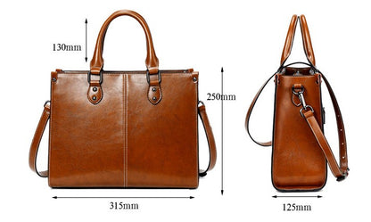Women Handbag Cross body Shoulder Tote Bag Genuine Leather Shopping Fashion Office Female Real Cowhide Messenger Top Handle Bags