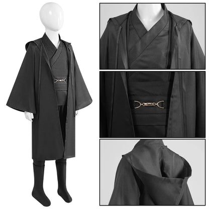 Obi Wan Kenobi Jedi Warrior Cosplay Costume Adult Kids Unisex Cloak Friar Uniform Robe Full Set Halloween Carnival Outfits