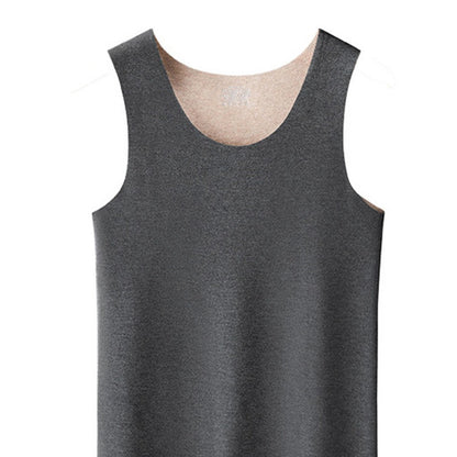 Comfortable Bamboo Fiber Thermal T Shirt Men Tank Top Wool High Quality Seamless Undershirt Winter Men's Warm Fleece Underwear
