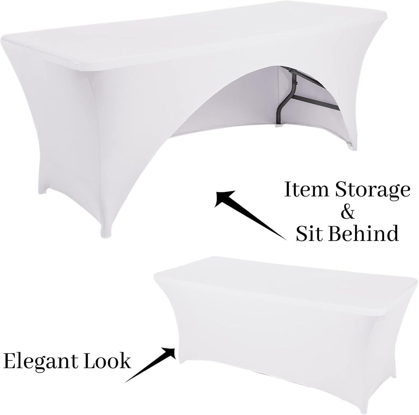 Wedding Spandex Table Cloth Cover Rectangular One Side Open Hotel Banquet Birthday Party Show Decoration Nice Look Design