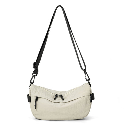 Japanese-Style Waterproof Lightweight Nylon Crossbody Bag, Lightweight Casual Multi-Pocket Unisex Phone Bag, Small Square Bag, Trendy for Hiking and Shopping