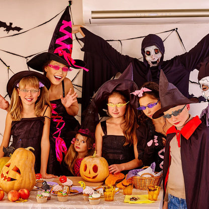 Fun Party Sunglasses Fire Flame Sunglasses Rimless Fire Sunglasses Halloween Candy Color Glasses for Christmas Favors