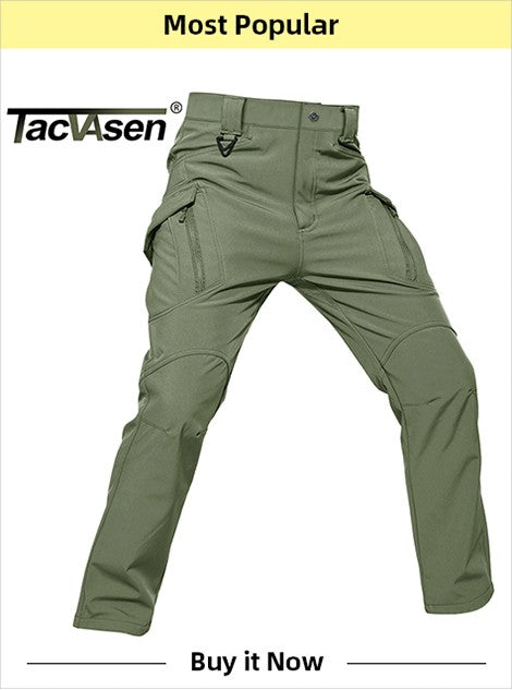 TACVASEN Winter Hooded Coats Mens Fleece Jackets Full Zip Up Multi-Pockets Fishing Hiking Climbing Outerwear Causal Parka Tops