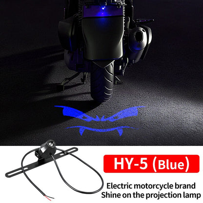 Luz de projeção de motocicleta e veículo elétrico olho de diabo LED de alta definição luz de placa anti-colisão traseira mod