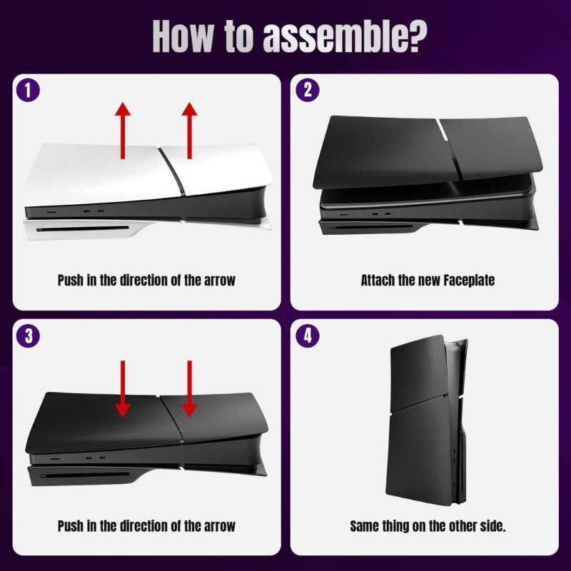 Console Case Replacement For PS5 Slim Disc Edition Version Hard Faceplate Gaming Accessory Anti Scratch Protector Cover