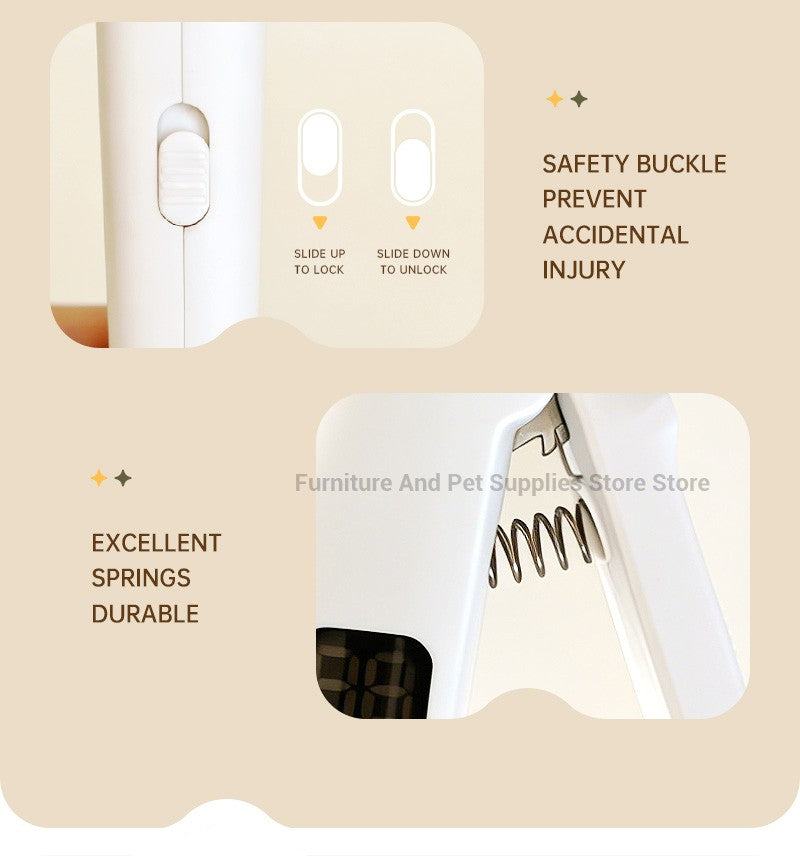 Aparador de Unhas Elétrico 2 EM 1 para Pets com Luzes LED Lixador de Unhas para Pets Aparador e Lixador de Unhas de Cães para Cães/Gatos de Pequeno, Médio e Grande Porte