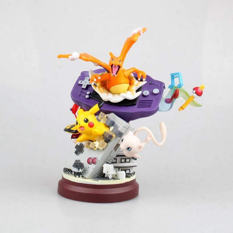 Boneco Grande Pokémon de 20cm Pikachu Charizard Mewtwo, Modelo Colecionável Anime para Decoração de Casa, Exposição, Presente