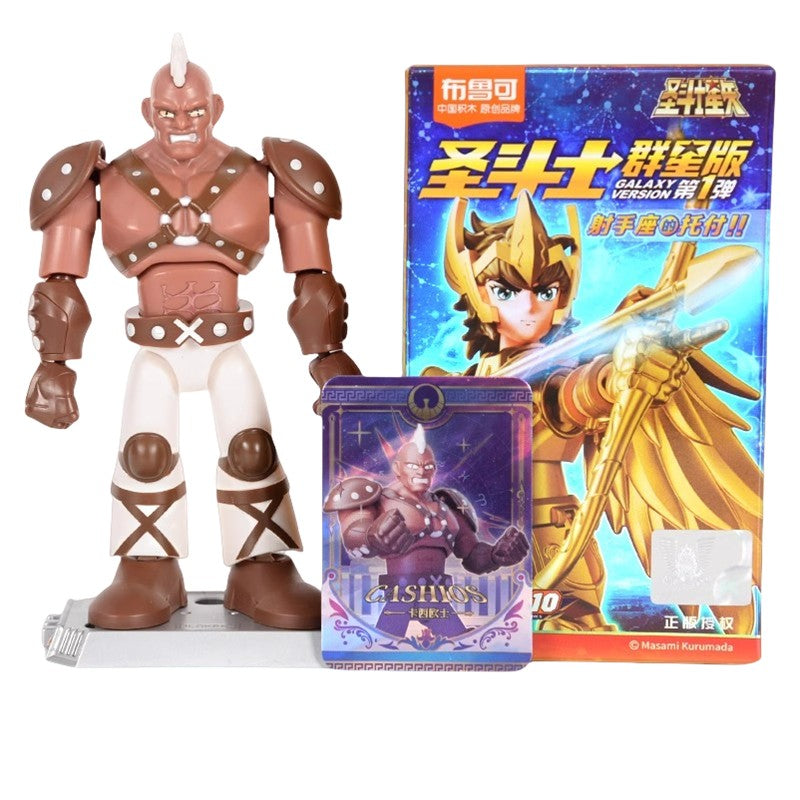 Blokees Gold Saint Action Figure Versão Galáxia 02 Libra Dohko Sagitário Saint Seiya Brinquedos de Montar Presente de Aniversário Infantil