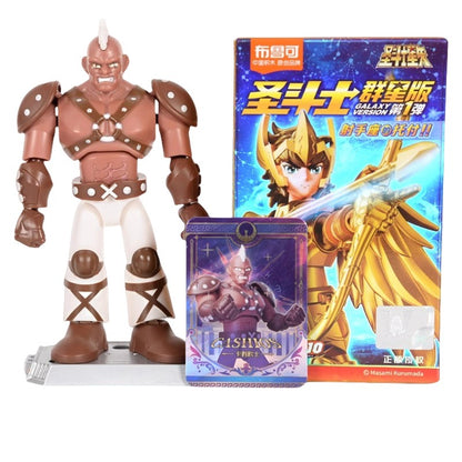 Blokees Gold Saint Action Figure Versão Galáxia 02 Libra Dohko Sagitário Saint Seiya Brinquedos de Montar Presente de Aniversário Infantil