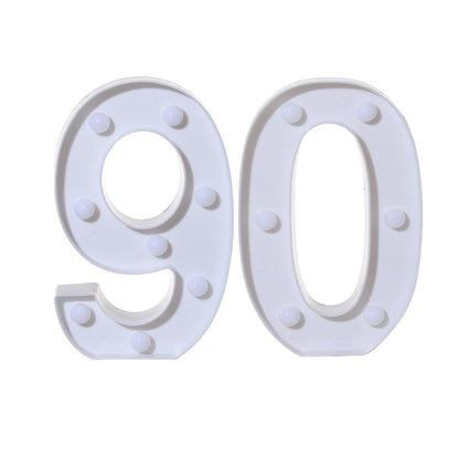 2Pcs Number 16 18 21 30 Led Light String Happy Birthday Party Decoration Wedding Anniversary Adult Birthday Party Gift Light Led