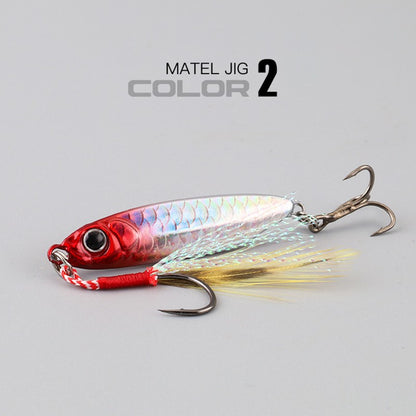 1 unidade isca artificial de metal Jig 7g 10g 15g 20g 25g 30g Isca de pesca Shore Casting Jigging Isca de pesca de água salgada Shore Casting