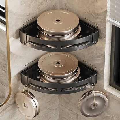 No Drill Wall Corner Bathroom Shelf Corner Shelf Storage Organizer Shower Shelf Shampoo Makeup Bathroom Accessories Towels Rack