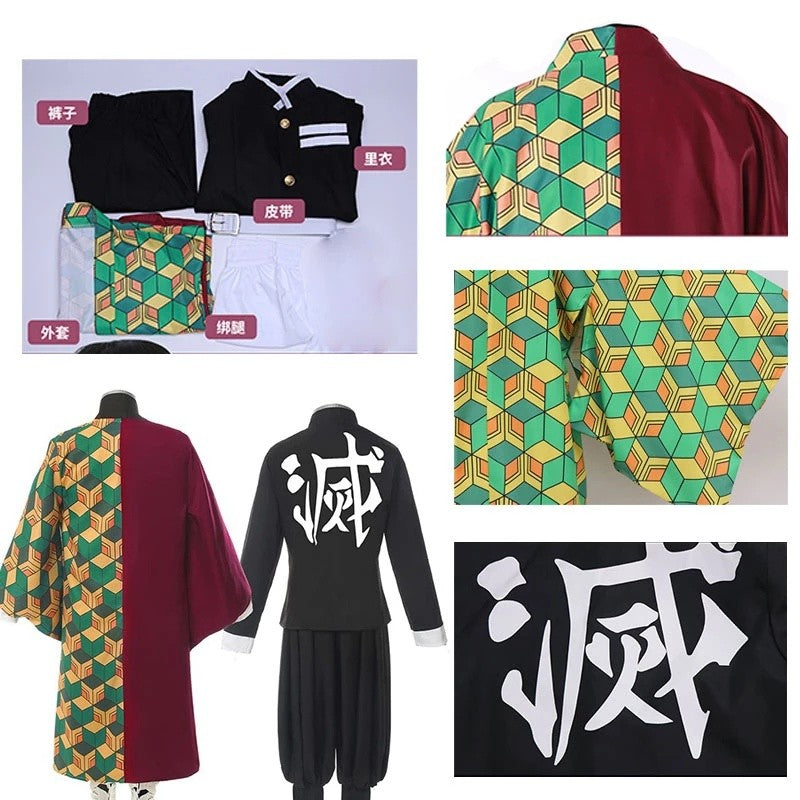 Big size Adult Costume Suit Giyu Tomioka Tomioka Kamado Tanjiro Kamado Nezuko Agatsuma Zenitsu Hashibira Inosuke Shinobu Kocho O