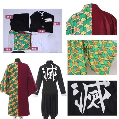 Big size Adult Costume Suit Giyu Tomioka Tomioka Kamado Tanjiro Kamado Nezuko Agatsuma Zenitsu Hashibira Inosuke Shinobu Kocho O