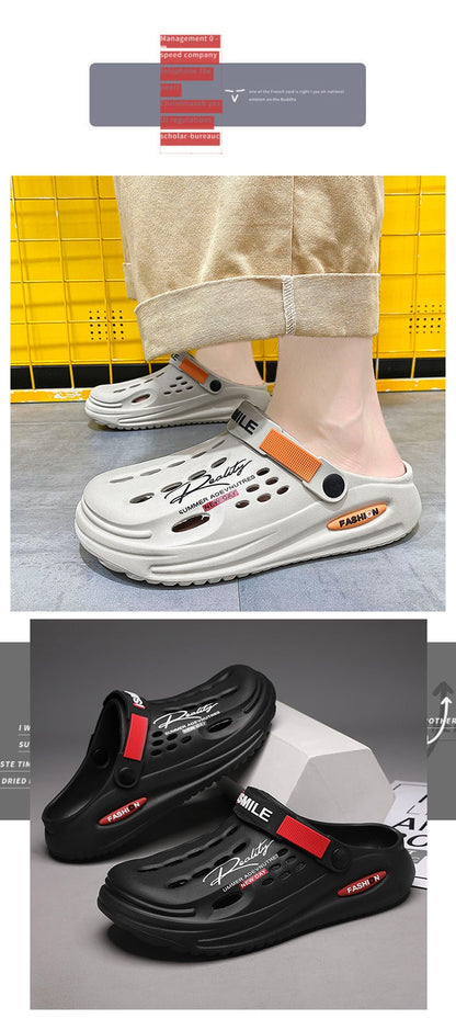 Big Size 47 Fashion Men Beach Sandals Outdoor Clogs Comfortable Indoor Slippers Trend Men Casual Shoes Home Garden Shoes Sandals