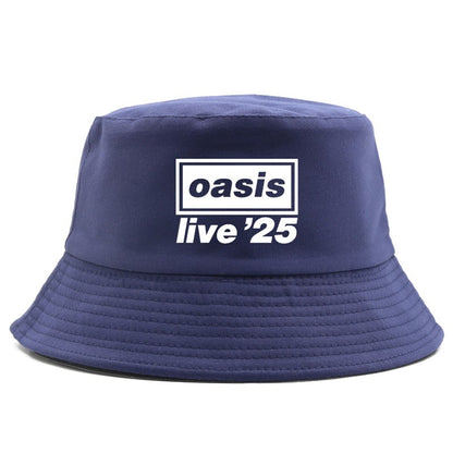 OASIS New 2025 Printed Cotton Bucket Hat Men Women Party Music Outdoor Fashion Panama Fisherman Hat Sun Beach Hat Wholesale