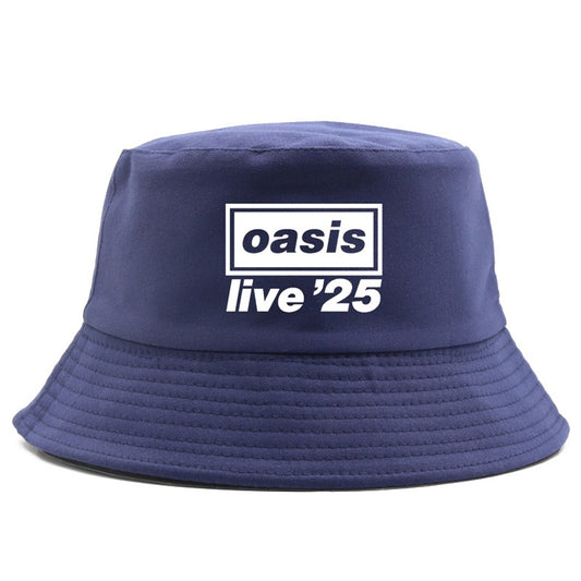 OASIS New 2025 Printed Cotton Bucket Hat Men Women Party Music Outdoor Fashion Panama Fisherman Hat Sun Beach Hat Wholesale