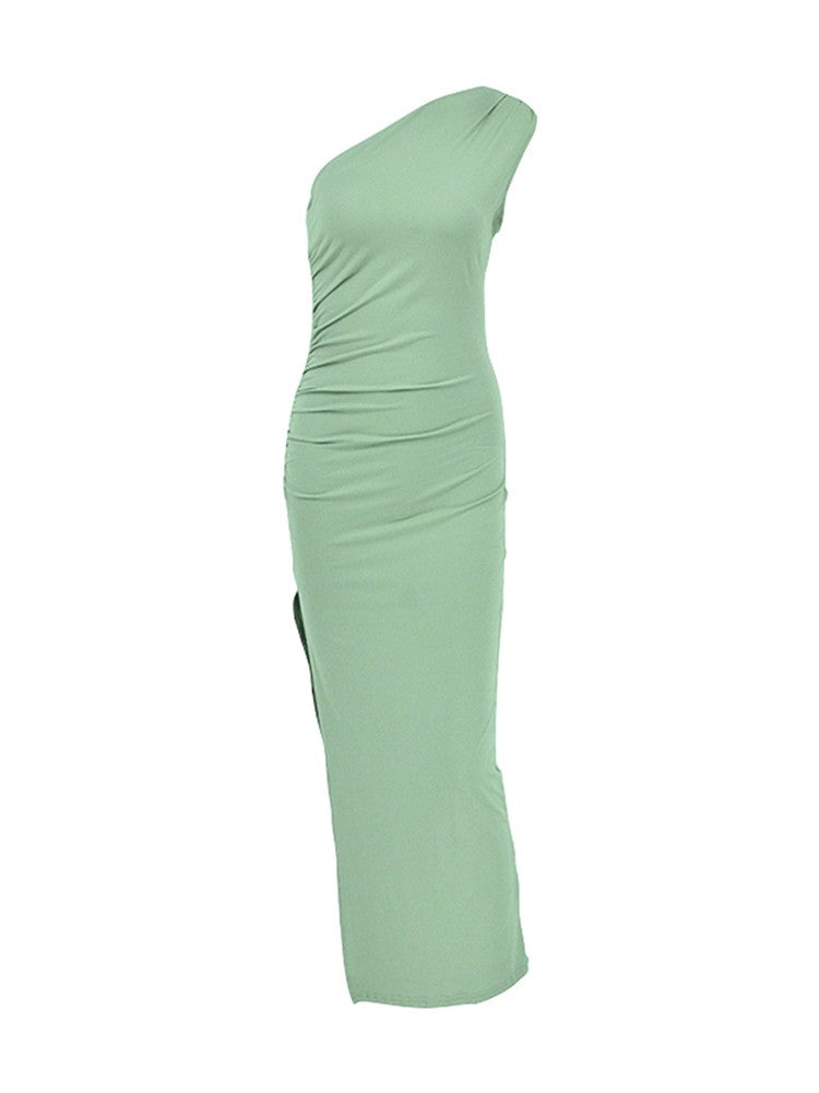 Summer Black New Dress Women Fashion Sexy Split Sleeveless Backless Slim Maxi Dr