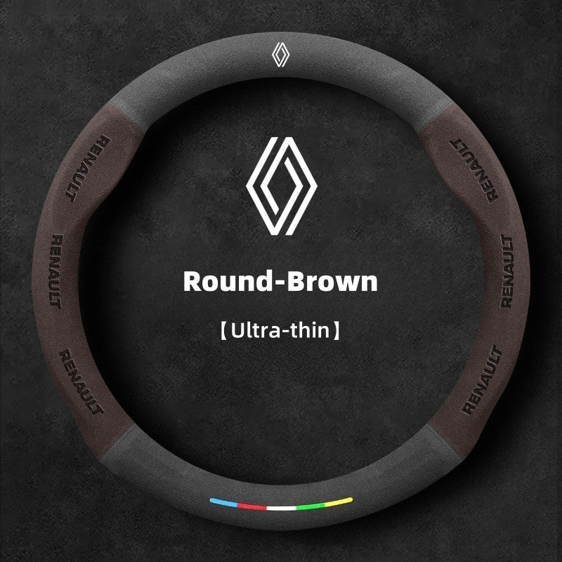 Suede Car Steering Wheel Cover For Renault Scenic Clio Laguna 2 3 4 5 Kangoo Fluence Megane Trafic Talisman Twingo Kaptur Duster