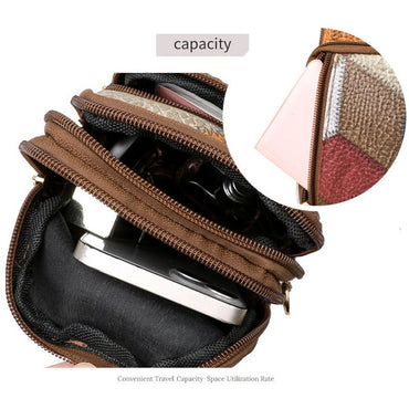 Trendy Diamond Pattern Patchwork Shoulder Bag Women's Multi-zipper Casual Crossbody Bag for Daily Shopping Commute