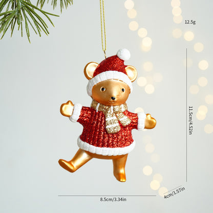 Christmas Atmosphere Balloon Dog Small Pendant Christmas Tree Snowflake House Pendant Small Ornament Wreath Accessory