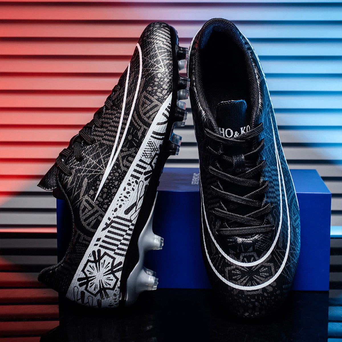 Tf/Fg Men Soccer Shoes Society Cleats Non Slip Football Shoes Outdoor Professional Studded Turf Comfortable Football Field Boots