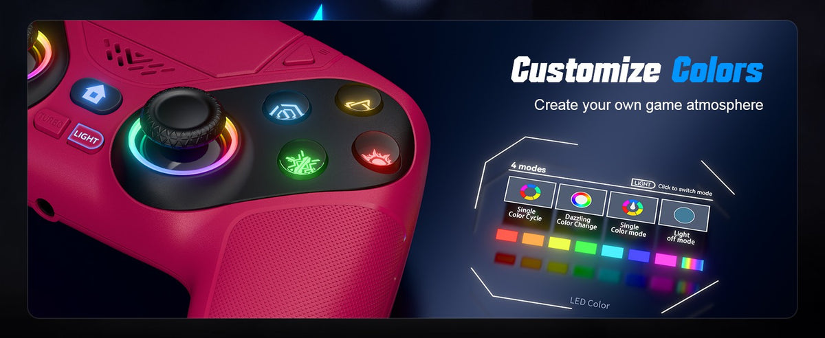 RGB Wireless Gamepad,For Playstation 5/PS5 Controller,With Turbo Dual Sense Vibrate Programming 3D Gaming Controller Console