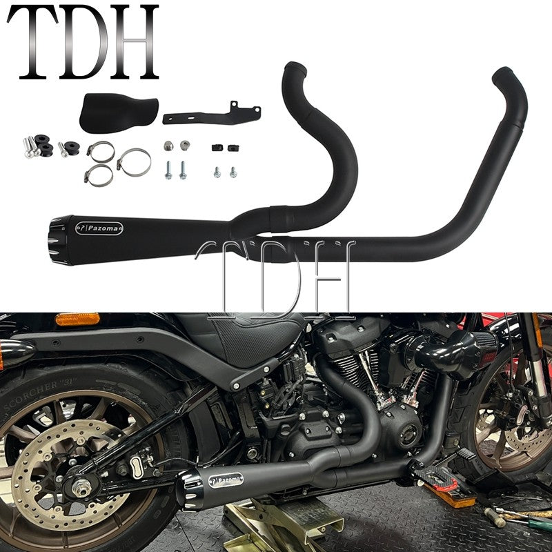 Motorcycle Exhaust Muffle Middle Link Pipe Mid-control Exhaust System For Harley Softail Street Bob Standard FXST FXBBS FXBB 18+