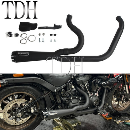 Motorcycle Exhaust Muffle Middle Link Pipe Mid-control Exhaust System For Harley Softail Street Bob Standard FXST FXBBS FXBB 18+