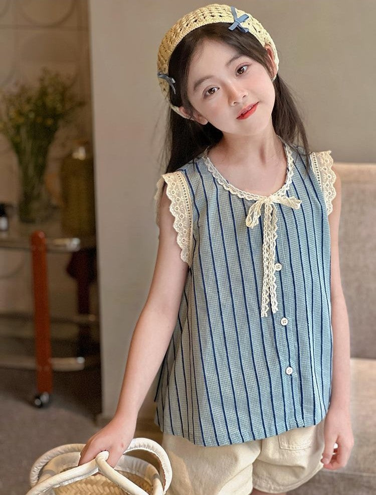 Korean Children's Clothes 2025 Top Elementary Student Girl Clothing Setup Girls From 8 12 Years Old Summer Sets Set Child Set