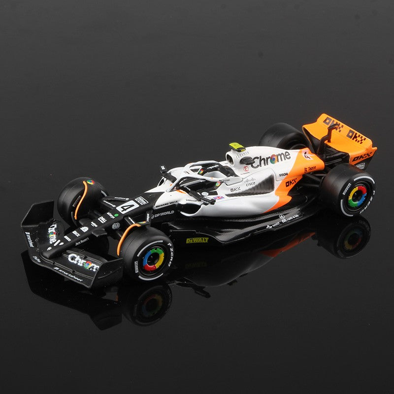 Bburago 1:43 2024 F1 Mclaren MCL38 Monaco Grand Prix Alloy Car Miniature Diecast Model #4 Lando Norris #81 Oscar Piastri Toy