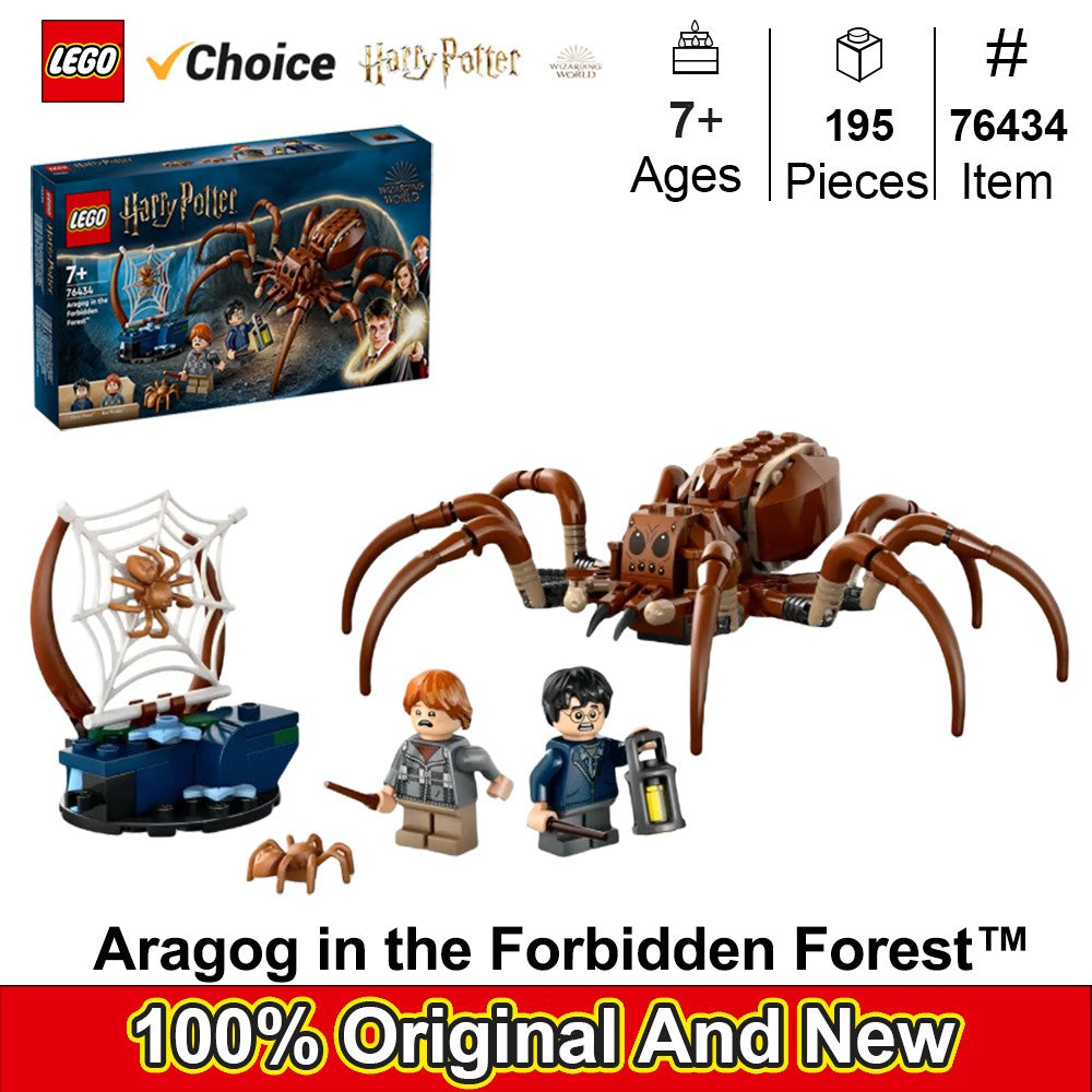 LEGO 76434 Harry Potter - Aragog na Floresta Proibida com Aranhas Figuras de Criaturas Mágicas 2 Minifiguras de Personagens