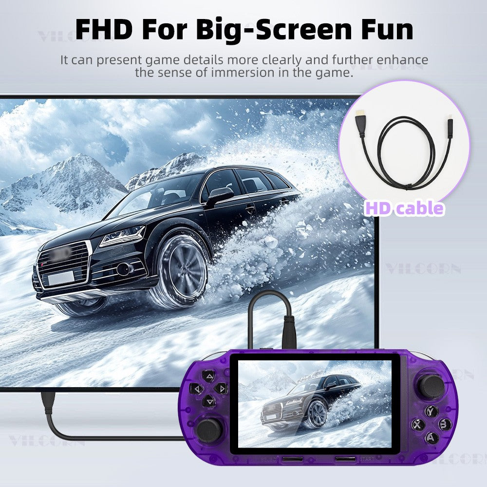 VILCORN SF3000 HD Handheld Game Console for PS1 MAME Retro Emulator 4.5 inch FHD Portable Gaming Machine Christmas Gift