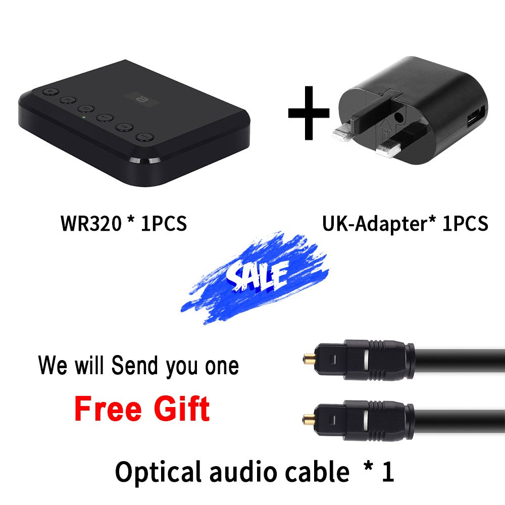 Wireless WIFI Audio Receiver for Airplay Spotify DLNA NAS Multiroom Sound Stream Bluetooth 5.0 Music box Optical Adapter WR320