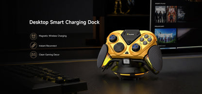 EasySMX Dune 8K Wireless Gamepad Controller, TMR Joysticks, LCD Screen, Hall Effect Triggers for PC/Steam/Switch/Phone