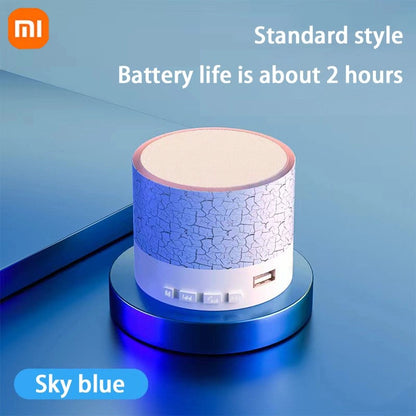 Xiaomi A10 Mini Portable Speaker Bluetooth Wireless Audio Dazzling Crack LED Light Subwoofer Support TF Card USB For PC/Mobile