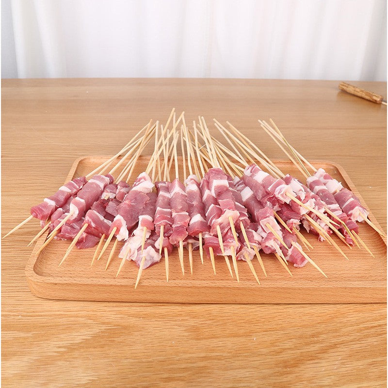 30/50PCS Disposable Wooden Grill Grilling Bbq Tools Outdoor Cooking BBQ Sticks Bamboo Skewers Barbecue Tools Fruit Sticks