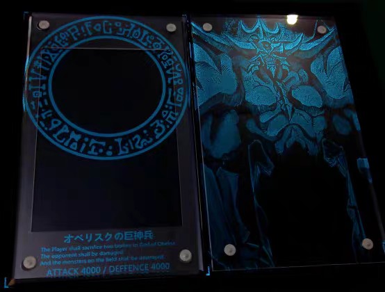 Yu-Gi-Oh Anime Personagem Card Brick Deus Egípcio O DRAGÃO ALADO DE RA Acrílico Banhado a Ouro Brick Cartas de Exibição Não Incluídas